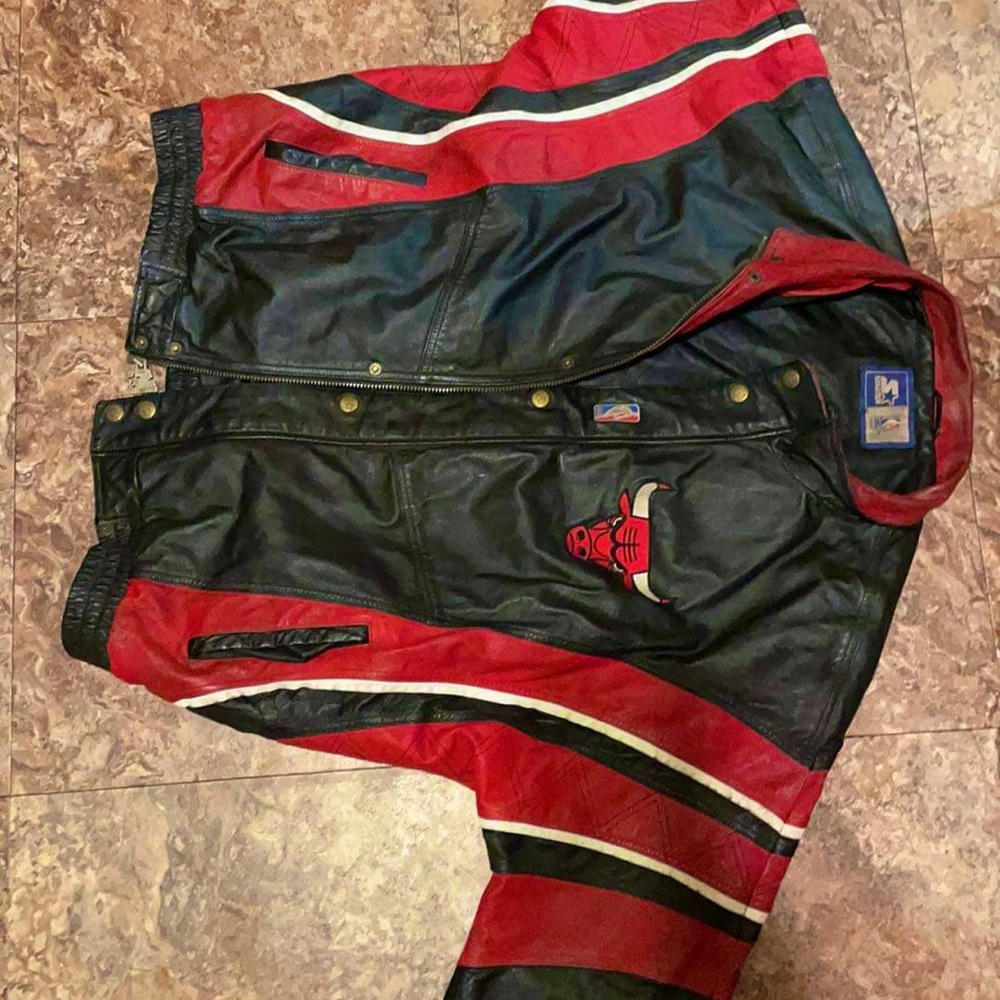 Vintage 90’s Chicago Bull Leather Starter Coat